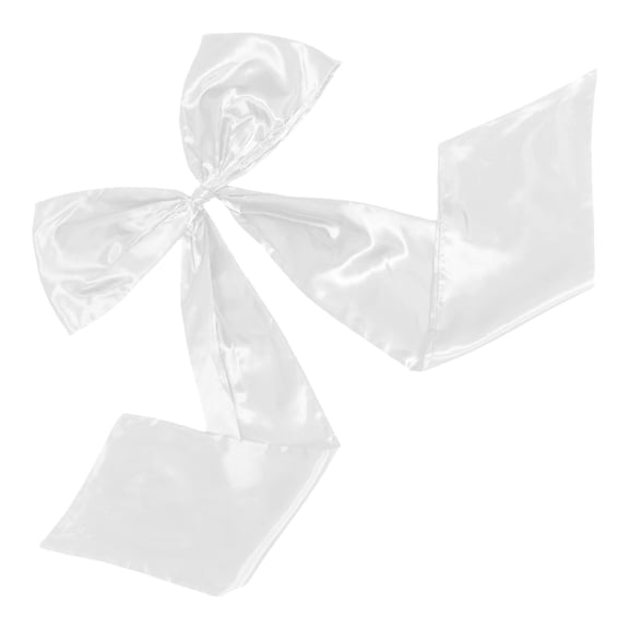 LOLIPPYY White Polyester Large Bow for Backdrop Party Decoration Wedding Bridal Shower