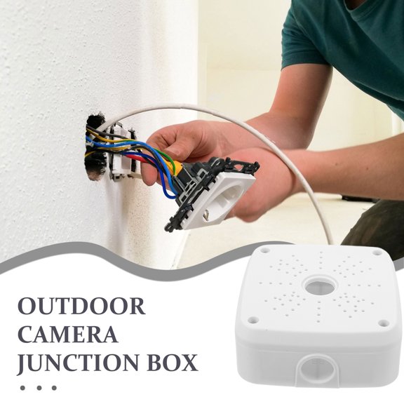 LOLIPPYY Outdoor White Camera Junction Box with Cover for Secure Wire and Organized Cable Storage