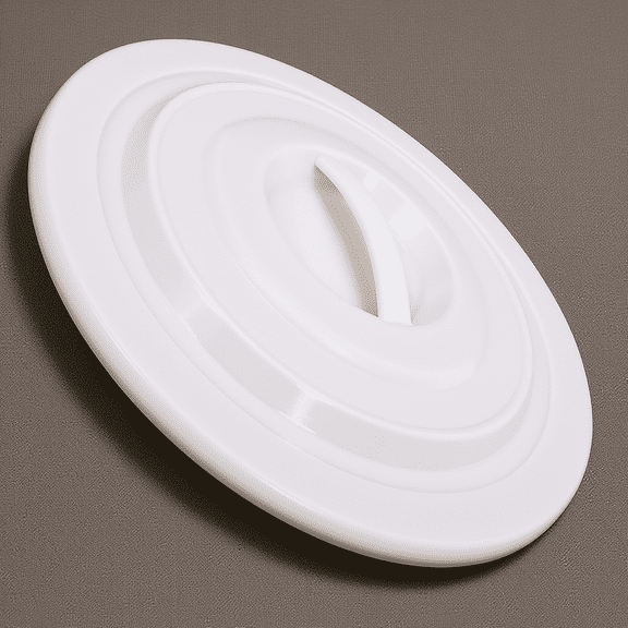 LOLIPPYY Versatile White Plastic Garbage Can Lid for Recycling Bin and Waste Bucket