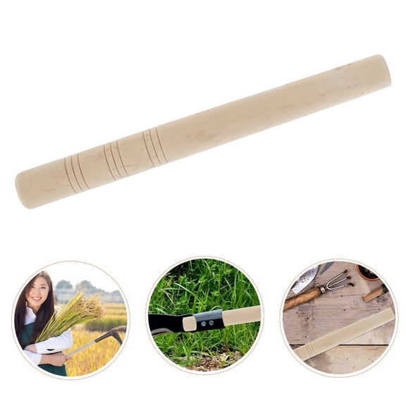 LOLIPPYY Versatile Wooden Garden Handle Replacement with Comfortable Grip and Durable Khaki Material