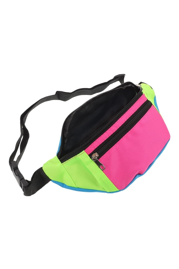 Neon Workout Waist Bag with Multiple Spacious Zippered Compartments for Phone, Keys, and Daily Essentials