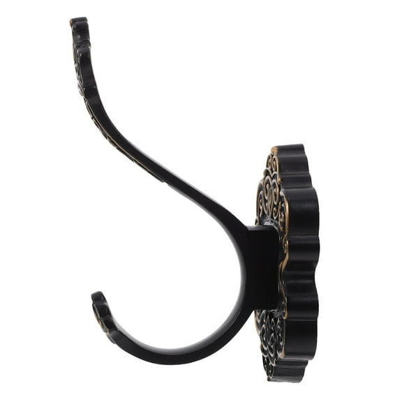 LOLIPPYY Vintage Black Wall Mounted Hook for Hats and Coats Made of Zinc Alloy for Easy Hanging