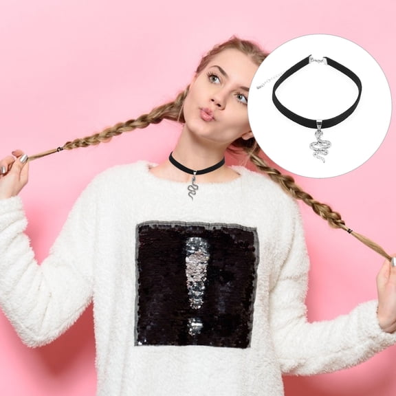 LOLIPPYY Vintage Choker Necklaces Snake Choker 1Pcs Flannel Fashion Statement for Costume Parties