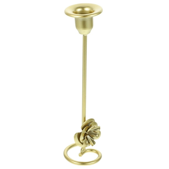 LOLIPPYY Vintage Golden Metal Candle Stick Holder Decorative Pillar Candle Holder for Tabletop Home Decor