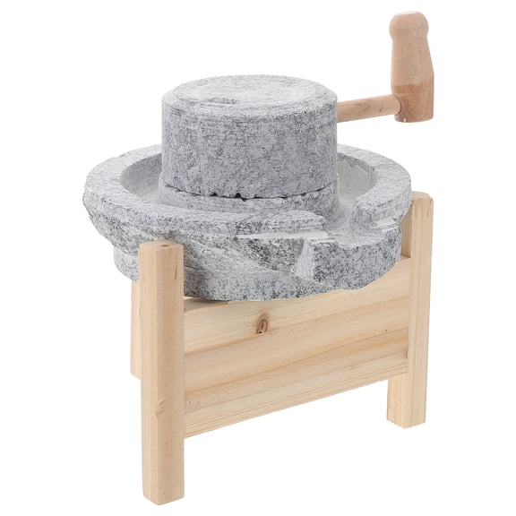 LOLIPPYY Vintage Small Stone Mill Decorative Home Multi-Color Tabletop Display for Study or Bookshelf 1 Pack