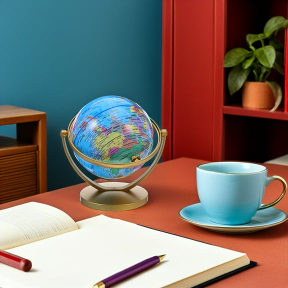 LOLIPPYY Vintage Style World Globe for Office and Home Decor with Precise Map Markings