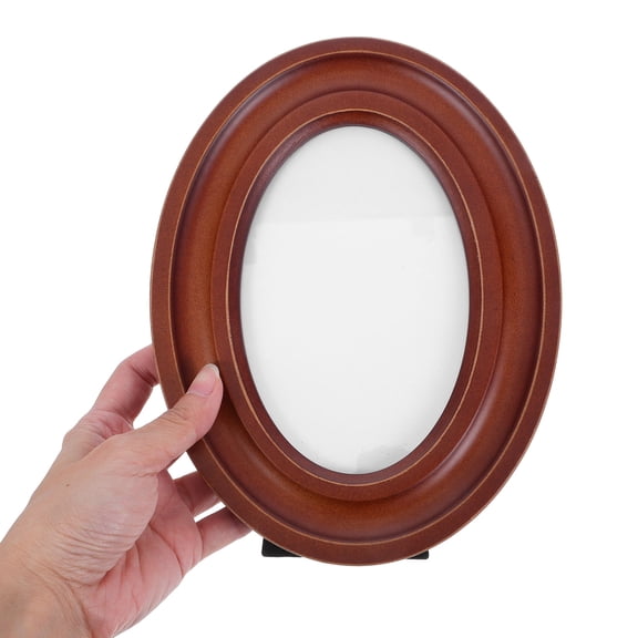 LOLIPPYY Vintage Style Wooden Oval Photo Frame 4x6 Inch for Home Decoration, Assorted Colors, Easy Photo Replacement