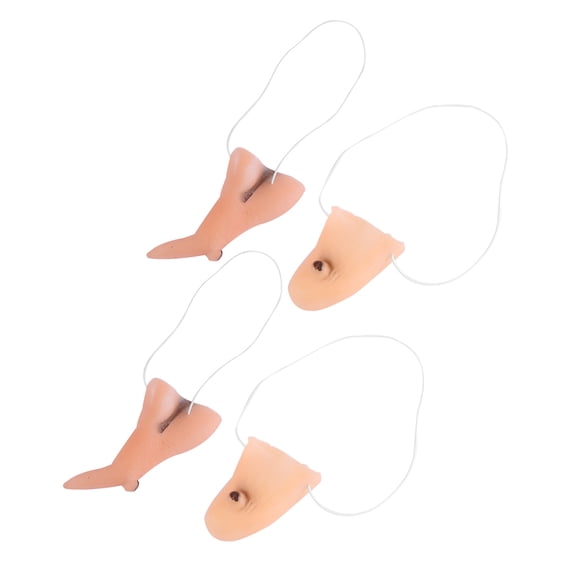 LOLIPPYY Vinyl Nose and Chin Set, Lightweight Costume Props for Cosplay, Party Decoration, 1 Pair