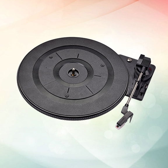 LOLIPPYY Vinyl Record Player Table for Retro Turntable Vinyl Record Player Black 1Set