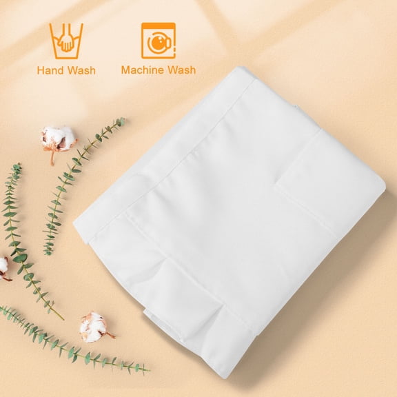 LOLIPPYY Waitress Apron White Half Waist Bib with Pocket Suitable for Restaurant and Cafe