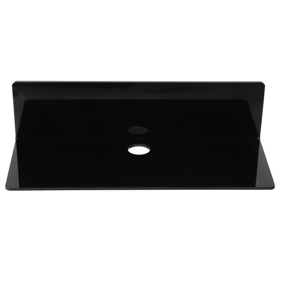 LOLIPPYY Wall Display Shelf L Shaped Acrylic Storage Solution Black 1Set