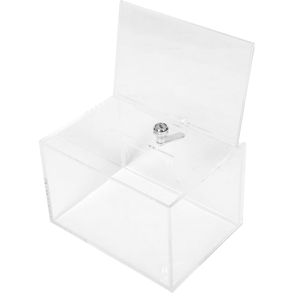LOLIPPYY Wall Mailbox Ballot Box Acrylic Suggestion Donation Box Mail Box With Key
