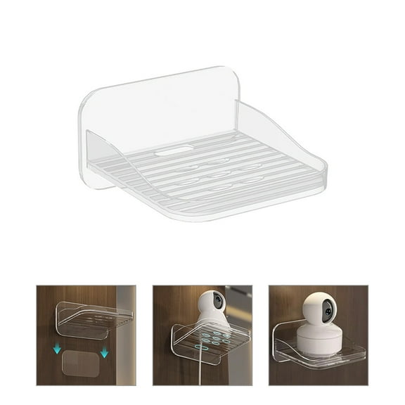 LOLIPPYY Wall Mount Floating Shelf for Indoor Camera Plastic Transparent 1Pack