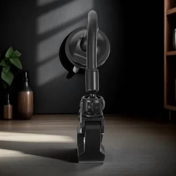 LOLIPPYY Black Metal Wall Mount Hair Dryer Holder, 1 Piece, and Space-Saving Bathroom Accessory