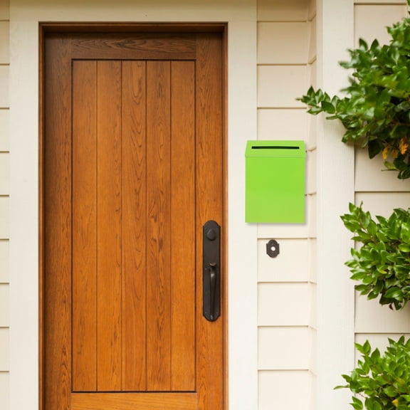LOLIPPYY Wall Mount Mailboxes Iron Storage Light Green for Residents 1Pack