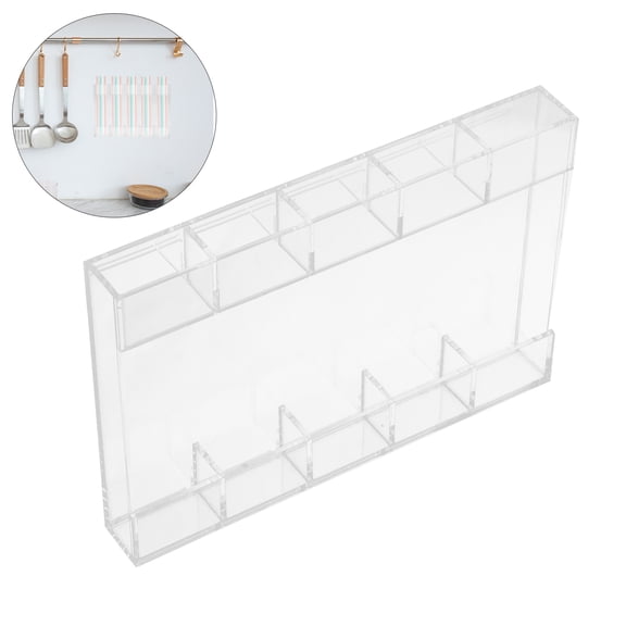 LOLIPPYY Wall Mounted Acrylic Straw Organizer Transparent Straw Container for Home Kitchen Use