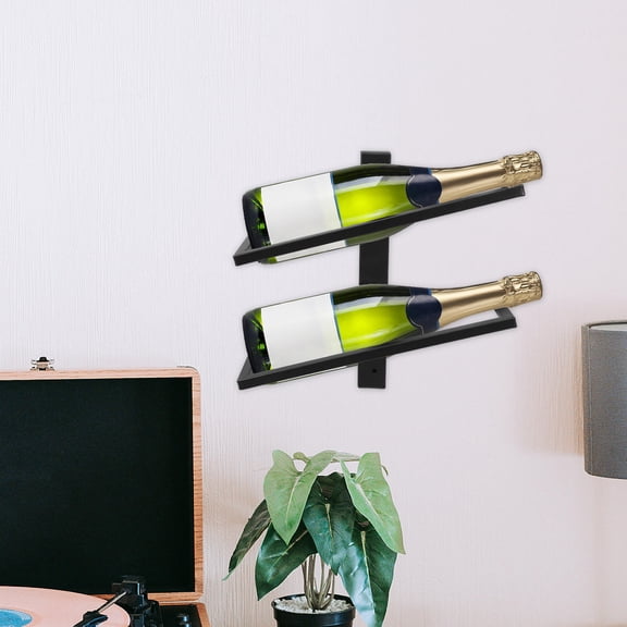LOLIPPYY Wall Mounted Iron Bottle Rack for Home Bar Storage, Minimalist Design, Household Organizer, 1 Piece