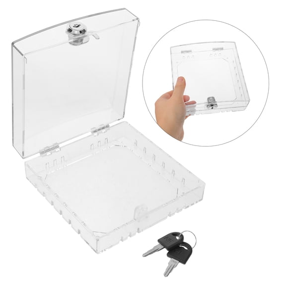 LOLIPPYY Wall Mounted Transparent Thermostat Lock Box with Tamperproof Lock for Home Use
