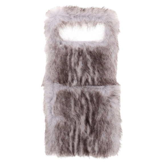 LOLIPPYY Wallet Cases Plush Soft Grey Mobile Phone Scratch Resistance 1Pack