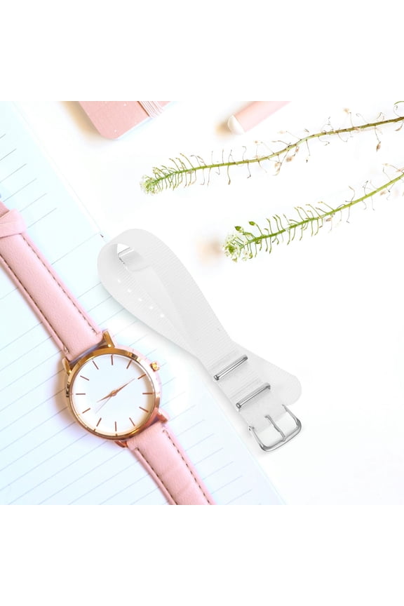 White Watch Bands Straps for Adult Watches, Easy to Install, 1 Set Replacement