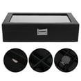 thumbnail image 1 of LOLIPPYY Watch Sunglasses Organizer Box Black Synthetic Material Home Use Elegant Design 11.5x5.5x3.5 inches, 1 of 8