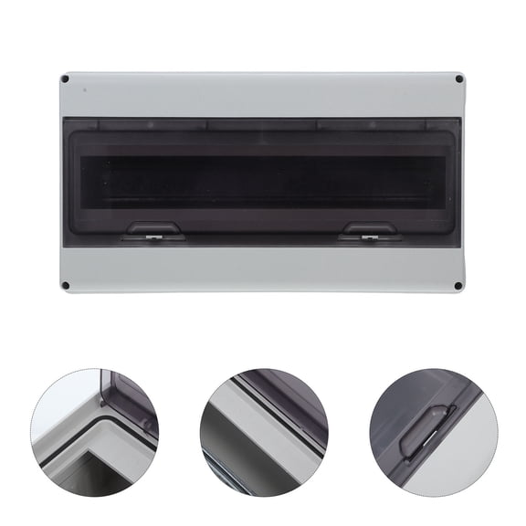 LOLIPPYY Waterproof Distribution Protection Box for Circuit Breakers with 18 Way Multicircuit Design in White, ABS Material