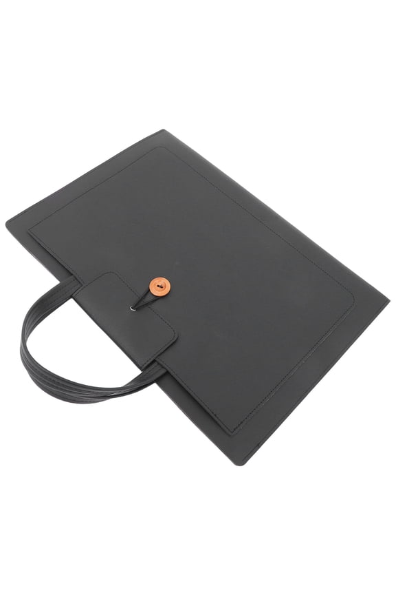 Waterproof PU Office Briefcase with Ergonomic Handle for Laptop Tablet and Document Storage