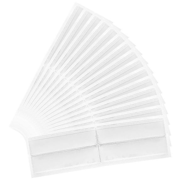 LOLIPPYY Waterproof PVC Label Holders 15 Sheets for Storage and Shelf Management at Home
