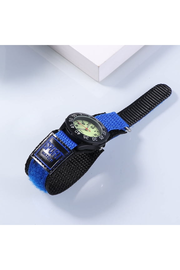 Waterproof Watch For Swimming Round Quartz Watch Blue 1Set Outdoor Activities