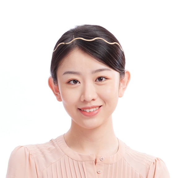 LOLIPPYY Wave Headband For Women's Hair Golden Metal 1Pack Tidy Bangs