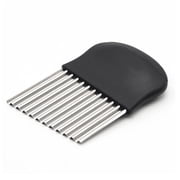 LOLIPPYY Wave Potato Cutter Stainless Steel Crinkle Slicer with Smooth Handle for Kitchen Use