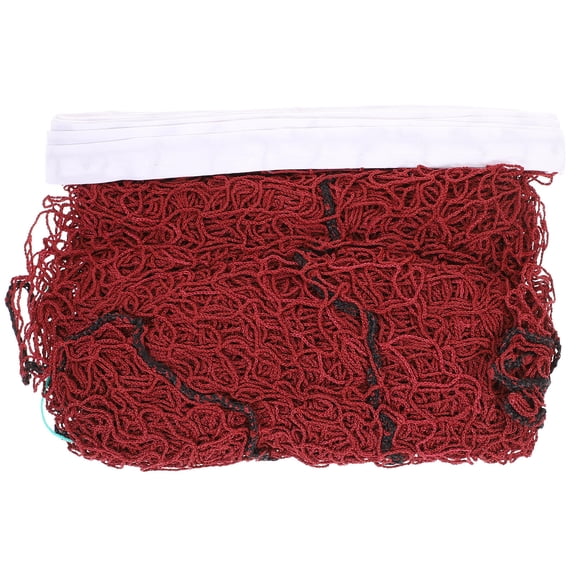 LOLIPPYY Wear Resistant Dark Red Badminton Net with Small Mesh for Volleyball Tennis and Outdoor Activities