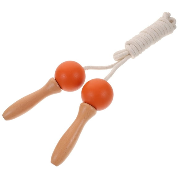LOLIPPYY Wear Resistant Fitness Jump Rope with Wooden Handles for Cardio and Endurance Training