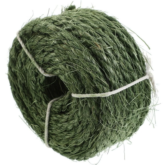 LOLIPPYY Dark Green Sisal Hemp Cat Scratching Rope, Wear-Resistant Pet Toy Roll for Cats