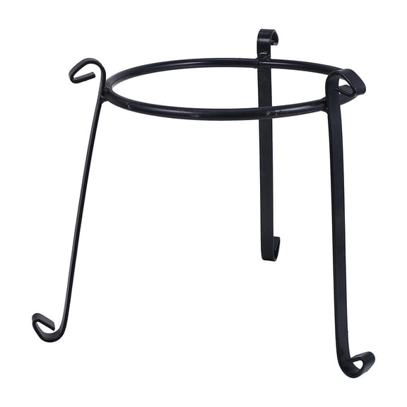 LOLIPPYY Black Weather-Resistant Planter Stand for Flower Pots, Round Containers, Outdoor and Indoor Use