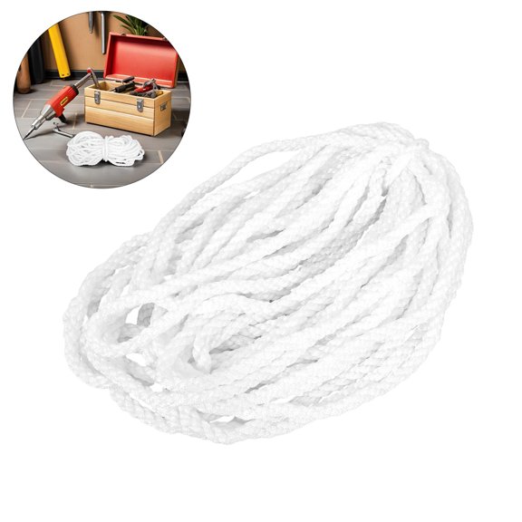 LOLIPPYY Weatherproof White Polypropylene Rope with Braided Finish for DIY and Cargo Support