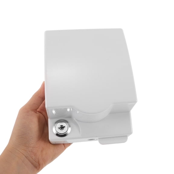 LOLIPPYY Weather-Resistant White Socket Protector with Lock for Electrical Outlet Safety and Childproofing