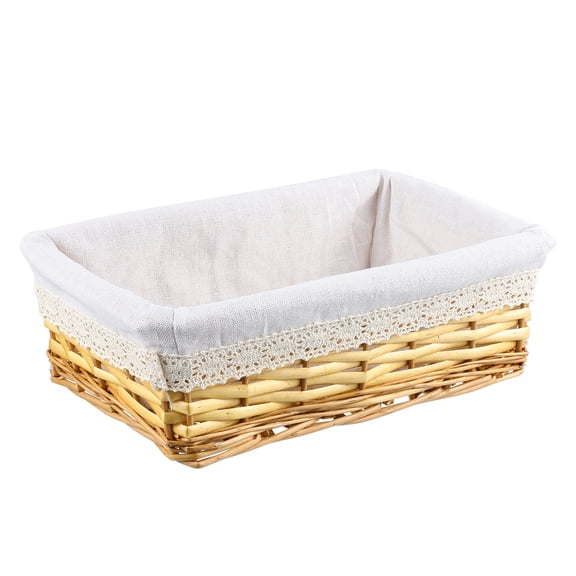 LOLIPPYY White Weave Storage Basket Set, Woven Organizer Case for Home and Office Storage Solutions