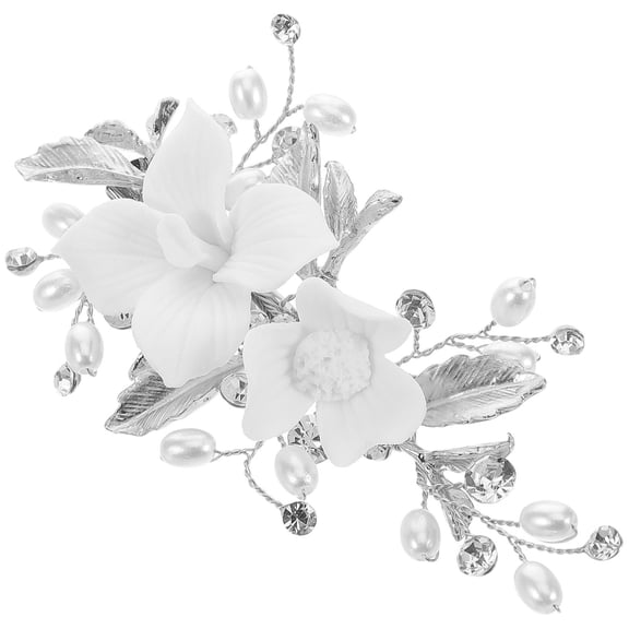 LOLIPPYY Wedding Hair Pins Floral Design Bridal Headpiece Jewelry For The Head In Silver Color For Women 1Set