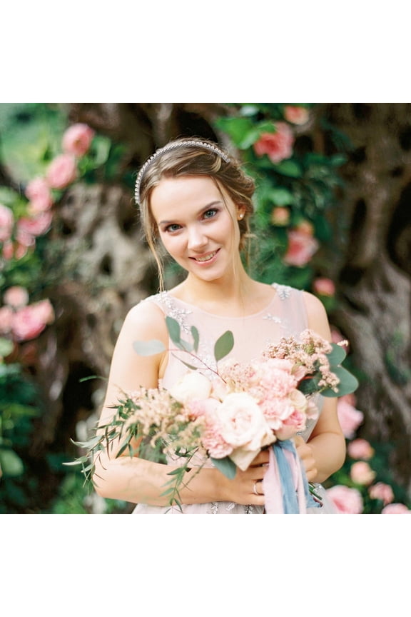 Wedding Head Band for Brides with Elegant Design Narrow Hoop 1Set