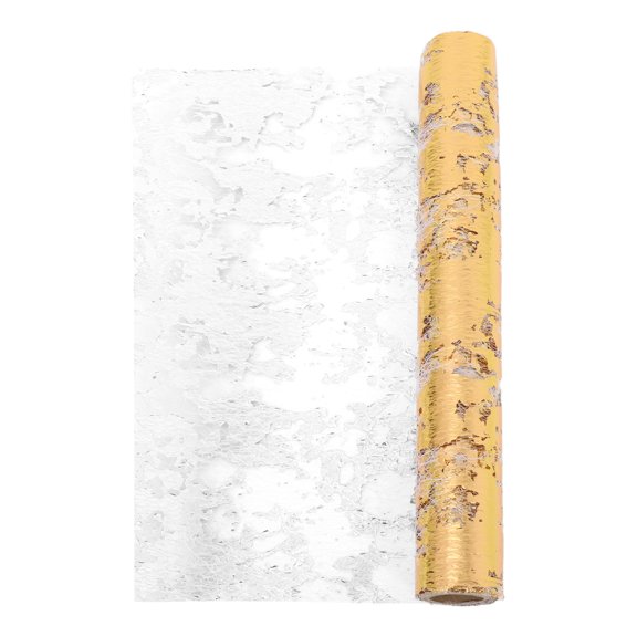 LOLIPPYY Wedding Table Runner Golden Decorative Polyester Mesh for Couples 1Pcs