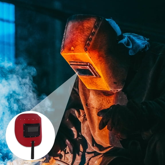 LOLIPPYY Welding Shield Handheld Welder Mask Red Vulcanized Fibre Paper 1Set for Professionals