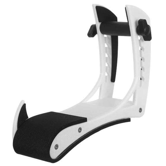 LOLIPPYY White Aluminum Alloy Adjustable Guitar Stand Base with Clip on Footrest for Electric Instruments