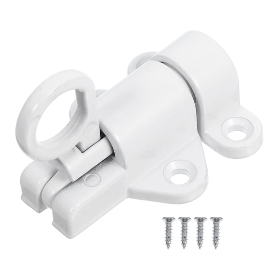 LOLIPPYY White Aluminum Corner Latch for Door Smooth Self Closing Bolt Buckle Hardware