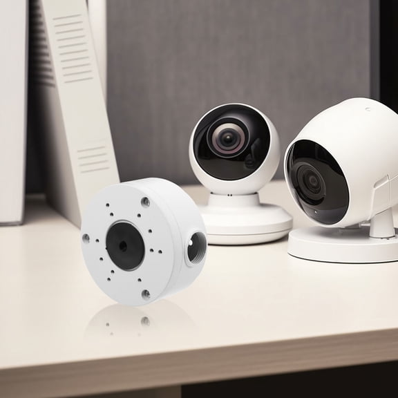 LOLIPPYY White Metal Camera Junction Box for Surveillance - Adaptable Design