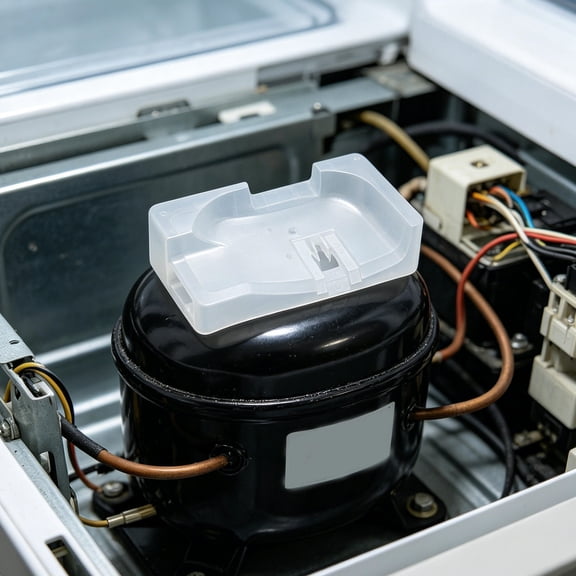 LOLIPPYY White Beverage Cooler Compressor Tray Durable PP Material for Fridge Condensate and Drip Collection