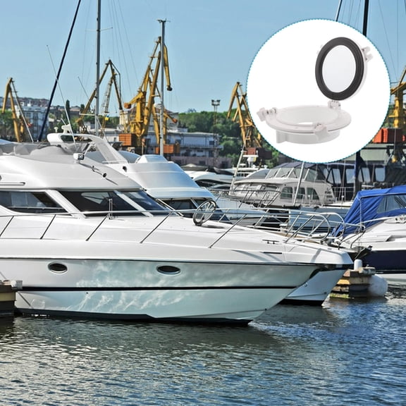 LOLIPPYY White Boat Porthole Window with Waterproof Seal for Marine Cabin and Rv Hatch Replacement