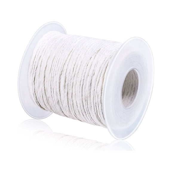 LOLIPPYY White Braided Cotton Wicks for Candle Making Slow Burning Suitable for DIY Craft