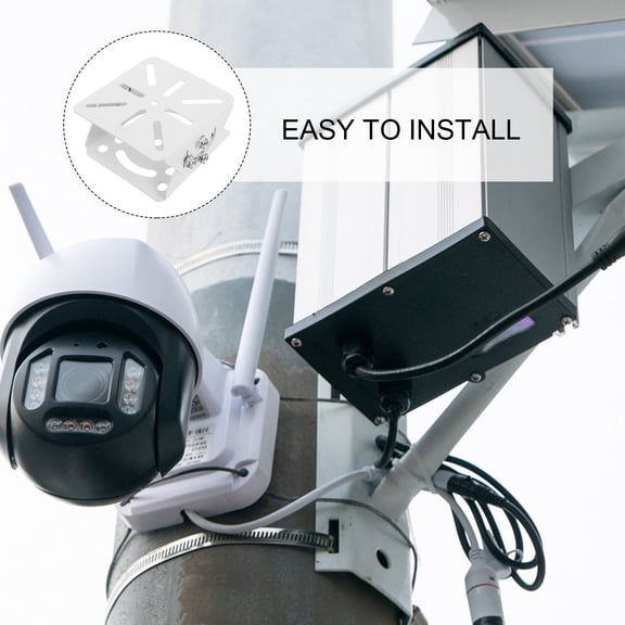 LOLIPPYY Stainless Steel White Camera Bracket Wall Mount Holder for Flexible Home Security Monitoring