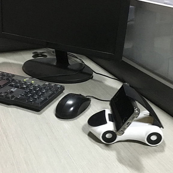 LOLIPPYY White Car Phone Holder with Sturdy Pc Material and 360 Degree Rotation for Dashboard Mount